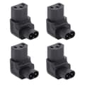 IEC320 C8 til C13 Strømadapter Han til Hun 90 Graders Strømstikadapter til Printer Scanner 4 stk. 250V
