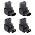 Miniatyrbillede 1 af 8: IEC320 C8 til C13 strømadapter han til hun 90 graders strømstikadapter til printer scanner 4 stk 250V