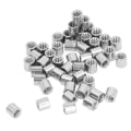 Miniatyrbilde 2 av 8: 50 stk koblingsmutter i rustfritt stål M5 rundstang koblingsmutter hunngevind for tilkobling