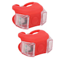 Miniatyrbillede 2 af 8: 2 stk LED Cykellygte Forreste Hale Sikkerhedsadvarsel Farverig Lampe 3 Lystilstande Vandtæt Cykeludstyr Rød