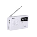 Miniatyrbilde 1 av 5: Hvit AM/FM-radio manuell power-lommelykt solcelle-radio LED-lommelykt håndsveiv nødlading