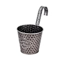 Miniatyrbild 1 av 8: Metallväggplanterare Vertikal Ribbad Design Väggmonterad Blomkruka