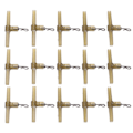 Miniatyrbilde 3 av 8: 15 stk Fiske Crimp Swivel T Formet RRing Gjenbrukbar Bærbar Grønn Krysslinje Tackle Kobling