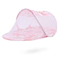Miniatyrbilde 1 av 8: Baby seng nettpiggfolding pustende glidelås lukking gratis installasjon spedbarn seng mesh netting rosa