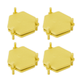 Miniatyrbilde 6 av 8: 4 stk. sekskantede underlag - stilige, justerbare, flerbruks sekskantede underlag for drikkevarer og små gjenstander - gule