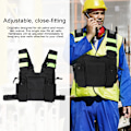 Miniatyrbild 5 av 8: Gult reflekterande band Bröstsele Front Pack Påse case för UV-5R/82/9R/XR