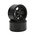 Miniatyrbillede 6 af 8: 4 stk. plastik RC bilhjul til 1/10 fjernstyret bil til AXIAL SCX10 90046 Sort
