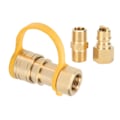 Miniatyrbillede 8 af 8: 3/8 tommer propangas Quick Connect fittings Messing propangas adaptere med afspærringsventil