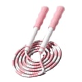 Miniatyrbild 2 av 8: Segmenterat hopprep Justerbart Otrasslade pärlor Flexibel PP-plast hopprep för barn Rosa