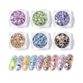 Pikkukuva 5 / 5: Glitter-kynsikoristeet - viisikärkinen tähti ja epäsäännölliset paljetit nail art DJ11