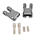 Miniatyrbillede 7 af 8: 2 sæt RC metalspil trækkrog aluminiumslegering spilkrog til 1/10 RC bil opgraderingsdele sort