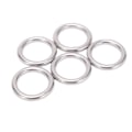 Miniatyrbilde 4 av 8: 5 stk. 304 Rustfritt Stål Runde O-Ringer Flerbruks Sømløs Sveiset Metall O-Ring for Seiling Dykking 5x25mm