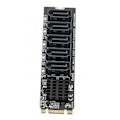 Miniatyrbillede 8 af 8: Konverter Adapterkort M.2 NGFF BKEY SATA til 5 Port 6Gbps Stabilt Drift Udvidelseskort