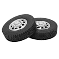 Pikkukuva 6 / 8: 2 KPL 85mm Alumiiniset Etu 10 Reiän Vanteet Kumirenkailla Tamiya 1/14 Traktorikuorma-autoon