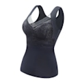 Miniatyrbillede 3 af 8: Camisole Kvinder Polstret Tanktop med Indbygget BH Tynd Is Silke Åndbar til Sommer Sort XL (til 50‑62,5 kg)