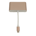 Pikkukuva 7 / 8: USB 3.1 Type C - VGA-sovitin Hub PD 3 in 1 -telakointiasema alumiinia Type C - VGA-sovitin ruusukulta