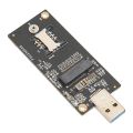 Pikkukuva 3 / 8: USB3.0 4G-moduulin sovitinkortti NGFF M.2 Key B - USB 3.0 -sovitin SIM-korttipaikalla 4G 5G -moduulille