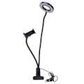 Miniatyrbillede 6 af 8: Mobiltelefon Live Lighting 3 Farve Justerbar Vinkel Lys Multifunktion USB Strømforsyning Selfie Ringe Lys