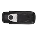 Miniatyrbillede 5 af 8: Læder Cigar Etui Bærbar med Cigar Cutter Rejse 2 Finger Cigar Holder Sort til Kæreste Gaver