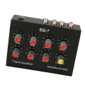 Miniatyrbilde 7 av 8: 7 Band Equalizer RCA Input Output Volum Justerbar 2 Kanaler Bil Equalizer EQ Bilhodetelefonforsterker for bilbåtmotorsykkel