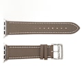 Miniatyrbillede 2 af 8: Smartwatch læderrem Universal Smart Watch-udskiftningsrem til IWatch Series SE 8 7 6 5 4 3 2 1 38mm 40mm 41mm Grå