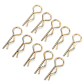 Miniatyrbild 7 av 8: 10st RC Car Shell Clip RShape Metal Body Clips Pins för 1/5 1/6 1/8 1/10 RC Car (Guld)