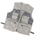 Miniatyrbillede 2 af 8: Militær Vest Holdbar Åndbar Multi Lomme Mesh Fiskevest til Udendørs Aktiviteter XXL Fransk Grå