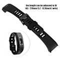 Miniatyrbilde 7 av 8: Erstatnings silikon sportsarmbånd håndleddsstropp Armbånd for Garmin Vivosmart HR (svart)