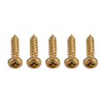 Miniatyrbilde 6 av 8: 50 stk krom monteringsskruer for gitarmaskinhoder Tuning Pegs Tunere (gyldne)