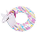 Miniatyrbillede 7 af 8: Børn til Unicorn Oppustelig Svømmering Glitter Pool PVC Float Tube Stjernemønster