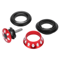 Miniatyrbild 8 av 8: Lagerheadset Metall Färgglad droppform Avsmalnande huvudrörskål Set för mountainbikes Dead Fly BicyclesRöda