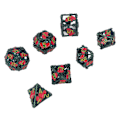 Miniatyrbillede 6 af 8: 7 stk. polyhedral terningesæt til voksne, julefest, sjovt brætspil, metalterninger til rollespil