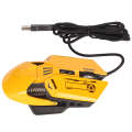 Miniatyrbilde 7 av 8: Kablet mus Ergonomisk RGB bakgrunnsbelyst Justerbar DPI 7 programmerbare taster Gaming Mus for Gaming Office Study Gul