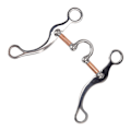 Miniatyrbilde 7 av 8: Heste Snaffle Bit Rustfritt Stål Rose Gullbelagt Heste Kneble Løs Ring Utendørs Hage Dyrking Heste Munn Bit