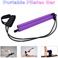 Miniatyrbillede 2 af 8: Bærbart Pilates Bar Kit med modstandsbånd Træningspilates Bar med Foot Loop Body Workout Toning Bar