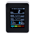 Miniatyrbillede 5 af 8: Hvid infrarød CO2-detektor Realtime-aflæsning Nøjagtig kuldioxidtemperatur Fugtighed Luftkvalitetsmonitor Meter