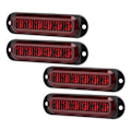 Miniatyrbillede 2 af 8: 4 stk. Lastvogns Sidelys Høj Lysstyrke 90LM IP65 Vandafvisende 6 LED'er Lastvogns Nødlys 12‑24V Rød