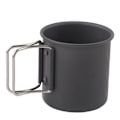 Miniatyrbild 1 av 8: Utomhuscamping drickskopp med vikbart handtag Kaffemugg i aluminiumlegering Svart