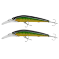 Miniatyrbilde 4 av 8: 2 stk kunstig plastsimulering dypdykking Minnow lokke agn fisketilbehør2#