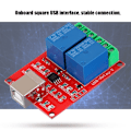 Miniatyrbild 5 av 8: 2-kanals 5V dator USB Smart Switch Controller PC Relay Drive Module Expansion Board