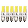 Miniatyrbillede 4 af 8: 6 stk. E14 COB-pære Mini 360 graders belysning Varmeafledning Silikone Anti-blænding til lysekrone Loftslampe Koldt hvidt lys 6500K