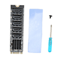 Miniatyrbillede 1 af 8: Konverter Adapterkort M.2 NGFF BKEY SATA til 5 Port 6Gbps Stabilt Drift Udvidelseskort