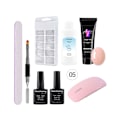 Miniatyrbild 1 av 5: 15 ml nagelförlängningslimset nagelform dubbelhårig borste nagelkristallförlängningslimset kristalllimset A5