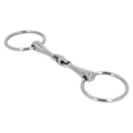 Miniatyrbilde 3 av 8: Heste Snaffle Rustfritt Stål Fleksibel Leddet Slitasje Rustfritt O-Ring Heste Munnbitt for Hesteveddeløp
