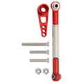 Miniatyrbillede 4 af 8: 1:12 Styrekoblingssæt Aluminiumslegering Link Trækstang RC Tilbehør til MN86K RC CarRed