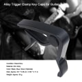 Miniatyrbilde 2 av 8: Hurtigskiftende legering Trigger Clamp Key Capo for 6-strengs Folk Classic Guitar (svart)
