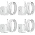 4-pack - iPhone-laddare - Snabbladdare - Adapter + 2m kabel 20W Lightning Vit 4-pack iPhone (NT) 4-pack 4-Pack Lightning