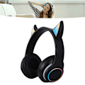 Pikkukuva 6 / 8: Taitettavat Bluetooth -kuulokkeet HiFi Hehkuva Effect Kevyt Mukavat Söpöt Langattomat Kuulokkeet Musta