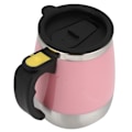 Miniatyrbilde 8 av 8: USB-ladet rustfritt stål elektrisk magnetisk vannkrus Melk Kaffe Selvrørende Blandemugge 400ml Rosa