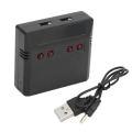 Miniatyrbillede 6 af 8: 3.7v Lithium Batterioplader JST Stik 4 i 1 Batterioplader til 4 Akset Flymodel